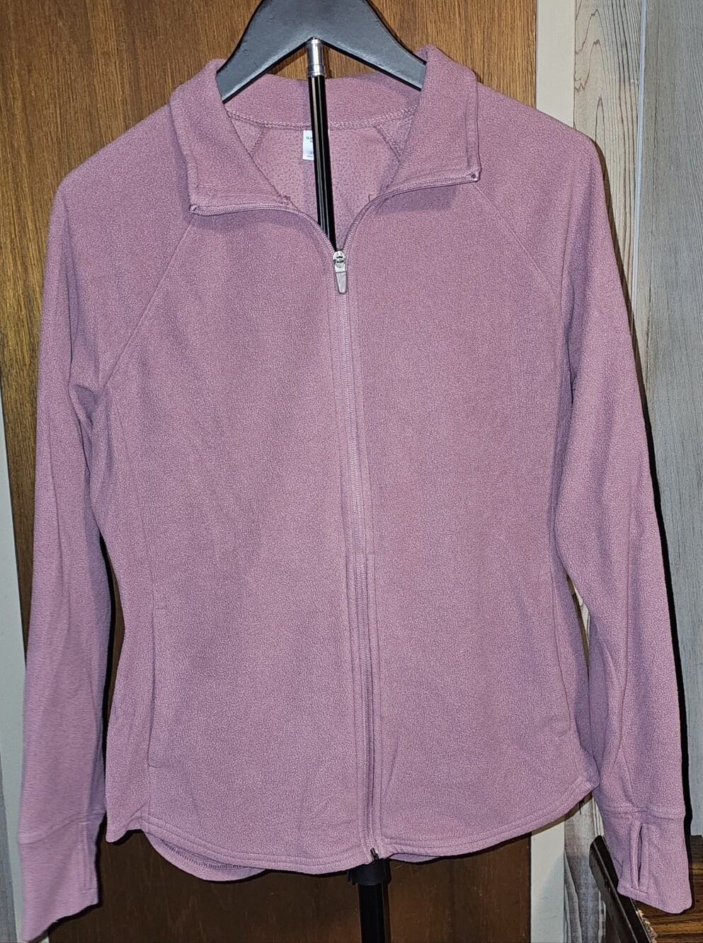 Old Navy Dusty Mauve Full-Zip Teddy Jacket
